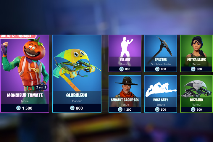 Boutique Fortnite 22 avril